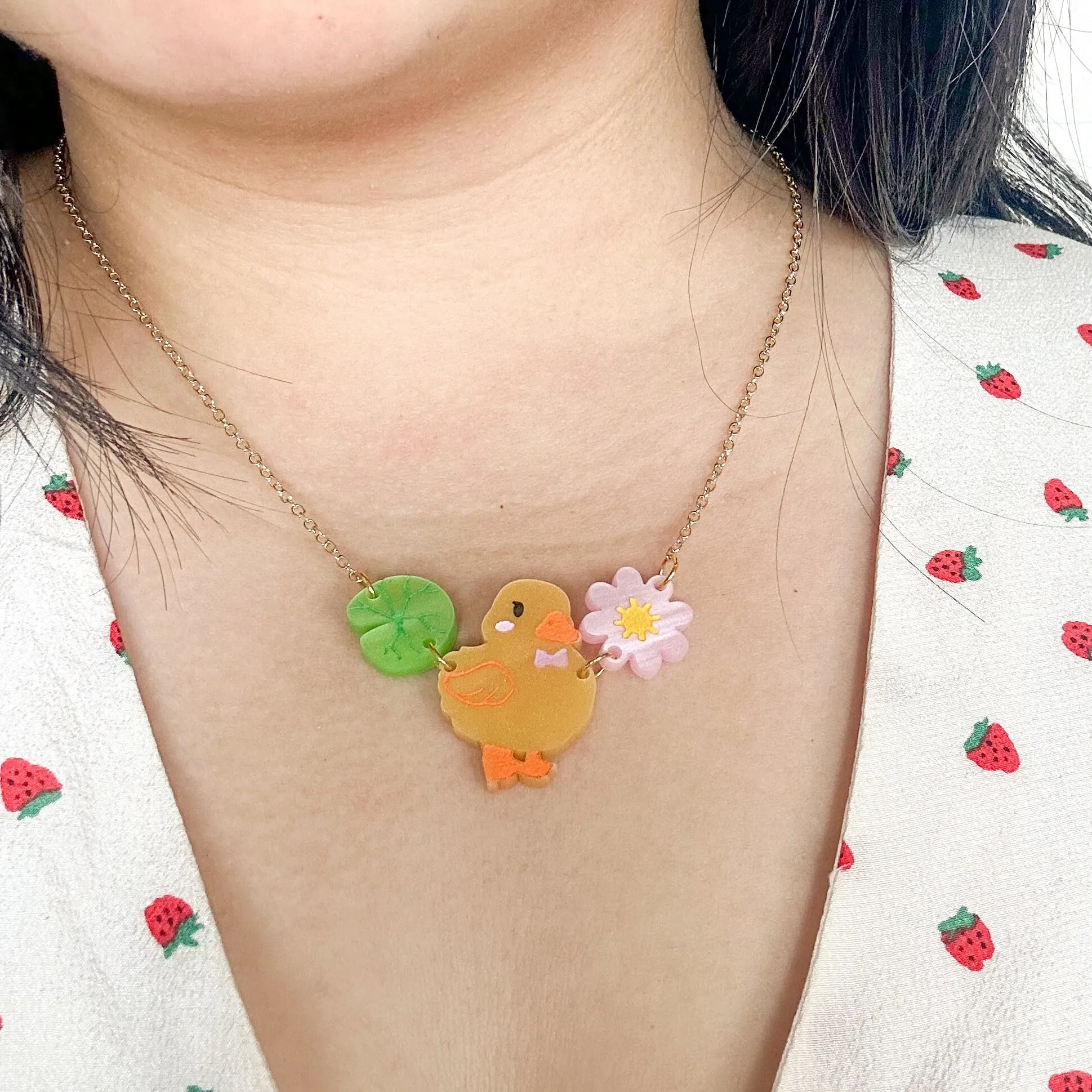 Yellow Duck Necklace