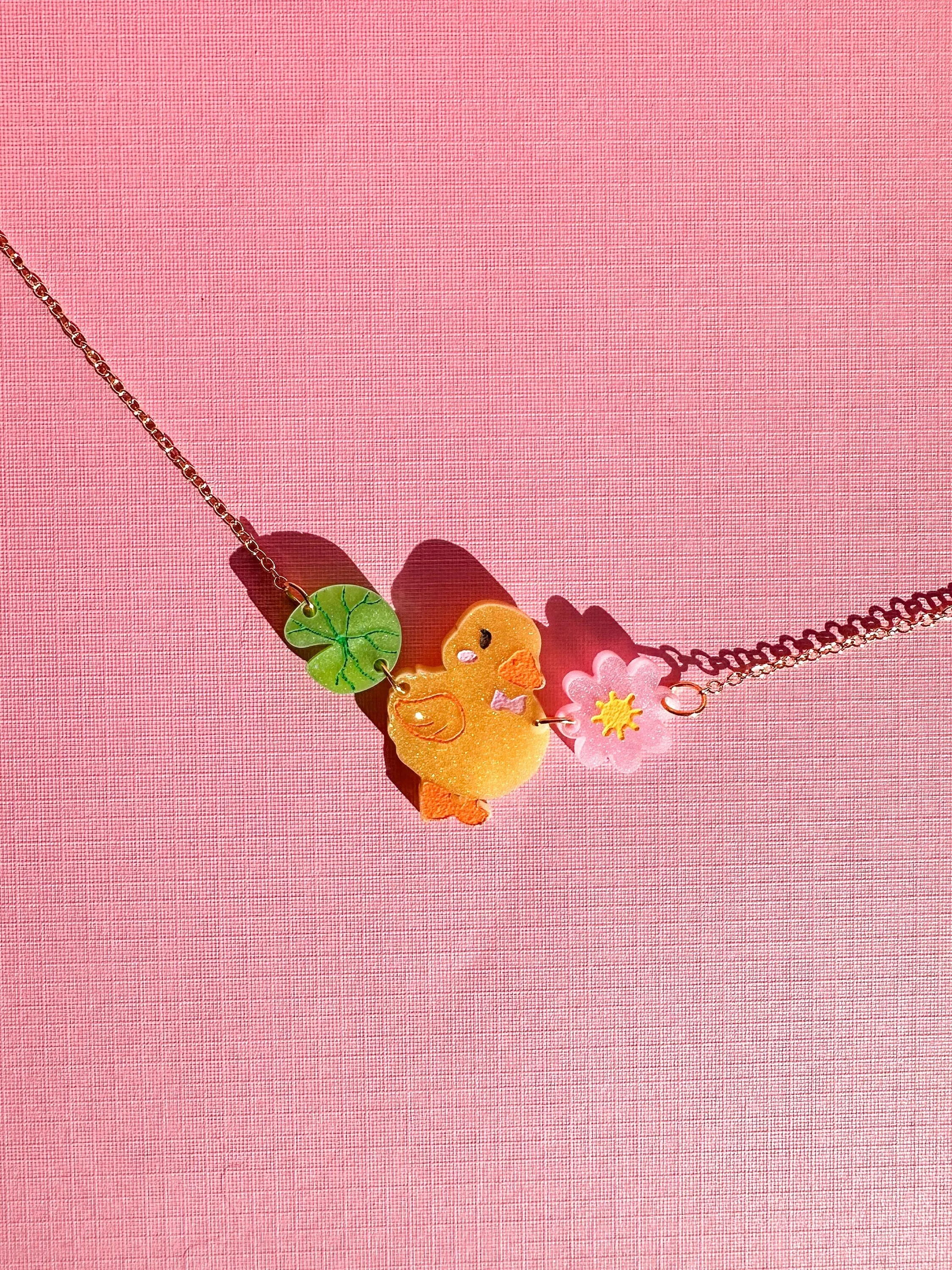Yellow Duck Necklace
