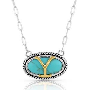 Yellowstone Turquoise Necklace from Montana Silversmiths